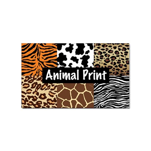 Animal Print	 Sticker Rectangular (10 pack) from ArtsNow.com Front