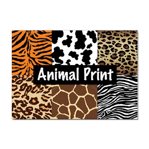 Animal Print	 Sticker A4 (10 pack) from ArtsNow.com Front