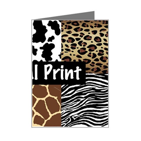 Animal Print	 Mini Greeting Card from ArtsNow.com Left