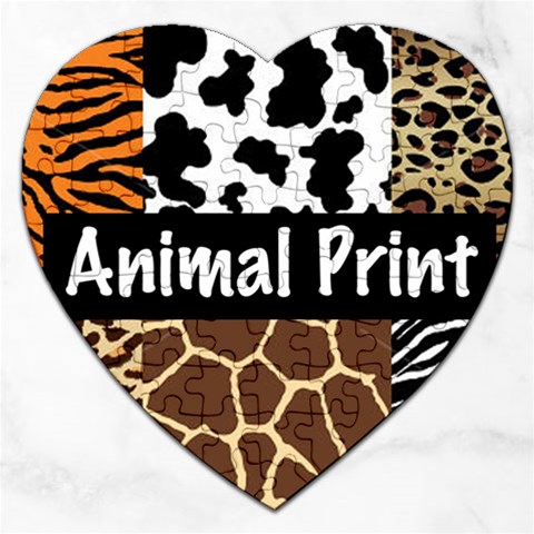 Animal Print	 Jigsaw Puzzle (Heart) from ArtsNow.com Front