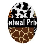 Animal Print	 Oval Ornament (Two Sides)