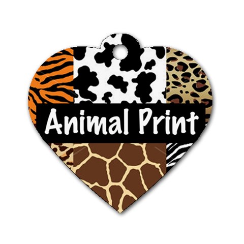 Animal Print	 Dog Tag Heart (One Side) from ArtsNow.com Front