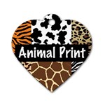 Animal Print	 Dog Tag Heart (One Side)