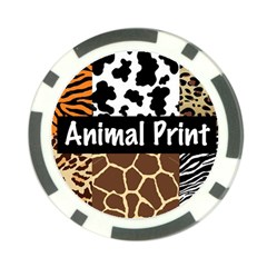 Animal Print	 Poker Chip Card Guard from ArtsNow.com Back