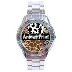 Animal Print	 Stainless Steel Analogue Men’s Watch