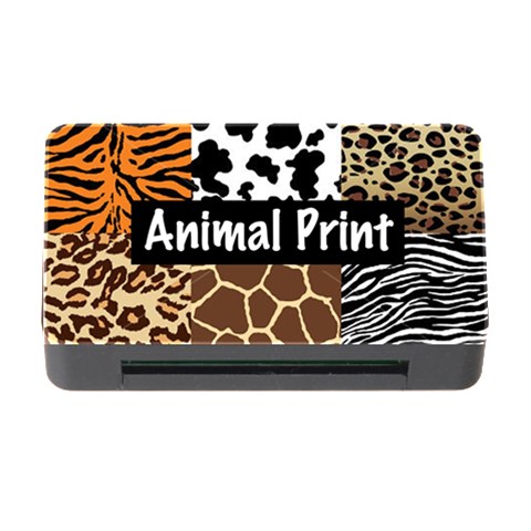 Animal Print	Memory Card Reader with CF (Rectangular) from ArtsNow.com Front
