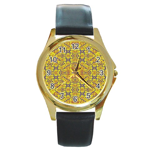 VBB Round Gold Metal Watch from ArtsNow.com Front