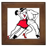 Tango Dancing Framed Tile