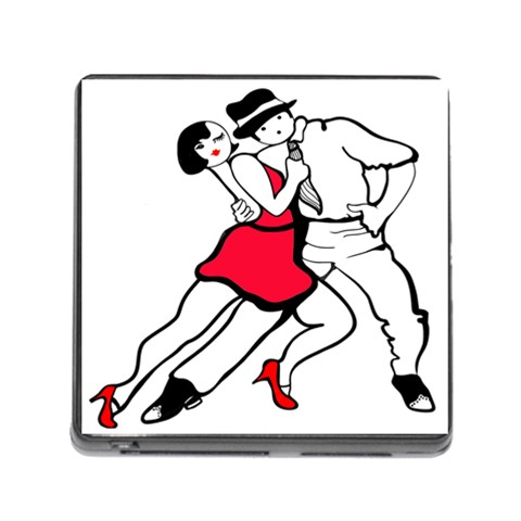 Tango Dancing Memory Card Reader with Storage (Square) from ArtsNow.com Front