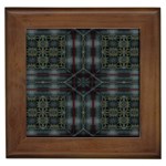 Antique Plaid Framed Tile