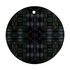 Antique Plaid Round Ornament (Two Sides) from ArtsNow.com Back
