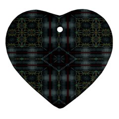 Antique Plaid Heart Ornament (Two Sides) from ArtsNow.com Back