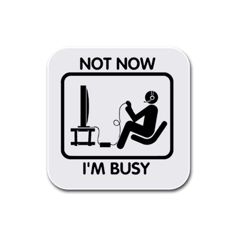 Gamers	 Rubber Square Coaster (4 pack) from ArtsNow.com Front