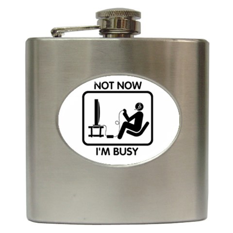Gamers	 Hip Flask (6 oz) from ArtsNow.com Front