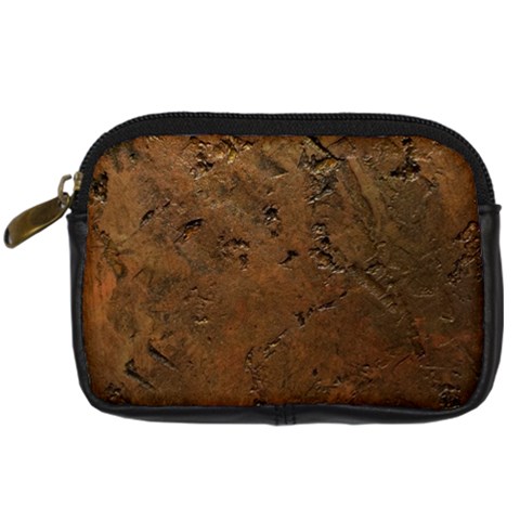 Brown Tooled Leather Digital Camera Leather Case from ArtsNow.com Front