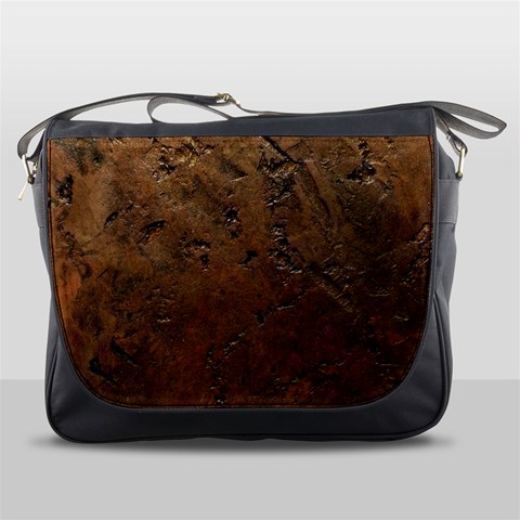 Brown Tooled Leather Messenger Bag from ArtsNow.com Front