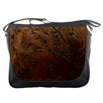 Brown Tooled Leather Messenger Bag