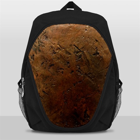 Brown Tooled Leather Backpack Bag from ArtsNow.com Front