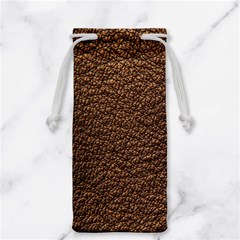 Rough Brown Leather Jewelry Bag from ArtsNow.com Back
