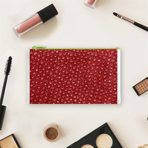 Faus Ostrich Leather Cosmetic Bag (Small) from ArtsNow.com Front