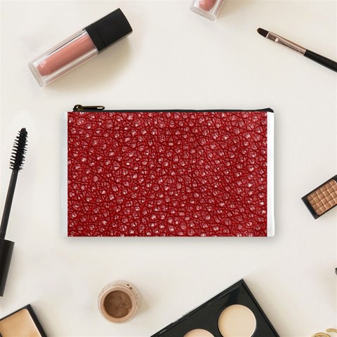 Faus Ostrich Leather Cosmetic Bag (Small) from ArtsNow.com Front