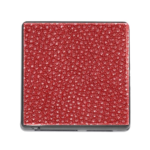 Faus Ostrich Leather Memory Card Reader with Storage (Square) from ArtsNow.com Front