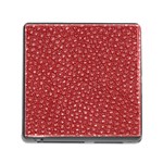 Faus Ostrich Leather Memory Card Reader with Storage (Square)