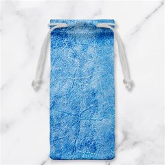 Grunge Blue Soft Leather Texture Jewelry Bag from ArtsNow.com Front