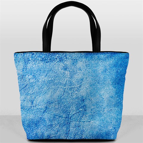 Grunge Blue Soft Leather Texture Bucket Bag from ArtsNow.com Back