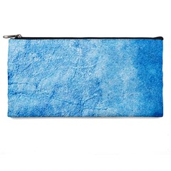 Grunge Blue Soft Leather Texture Pencil Case from ArtsNow.com Front