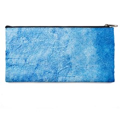 Grunge Blue Soft Leather Texture Pencil Case from ArtsNow.com Back