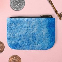 Grunge Blue Soft Leather Texture Mini Coin Purse from ArtsNow.com Back