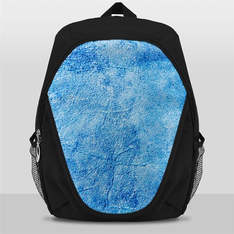 Grunge Blue Soft Leather Texture Backpack Bag from ArtsNow.com Front