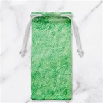 Green Grunge Soft Leather Texture Jewelry Bag