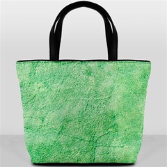 Green Grunge Soft Leather Texture Bucket Bag from ArtsNow.com Back