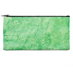 Green Grunge Soft Leather Texture Pencil Case from ArtsNow.com Front