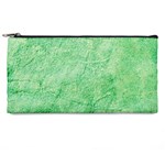 Green Grunge Soft Leather Texture Pencil Case