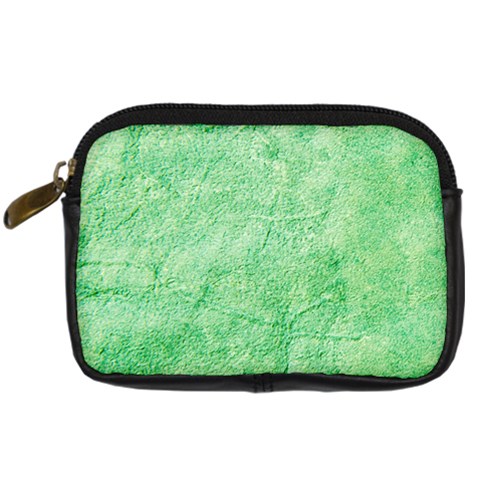 Green Grunge Soft Leather Texture Digital Camera Leather Case from ArtsNow.com Front