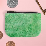 Green Grunge Soft Leather Texture Mini Coin Purse