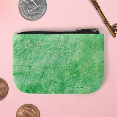 Green Grunge Soft Leather Texture Mini Coin Purse from ArtsNow.com Back