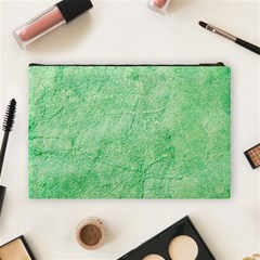 Green Grunge Soft Leather Texture Cosmetic Bag (Large) from ArtsNow.com Back