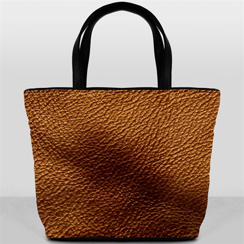 Golden Leather Texture Bucket Bag from ArtsNow.com Front