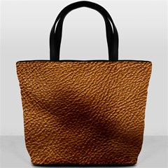 Golden Leather Texture Bucket Bag from ArtsNow.com Front