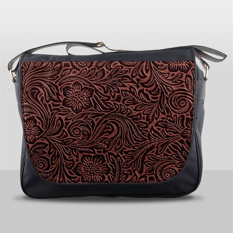 Flowers And Swirls Messenger Bag from ArtsNow.com Front