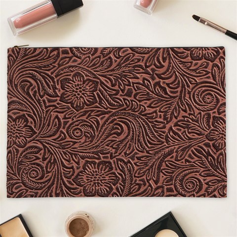 Flowers And Swirls Cosmetic Bag (XXL) from ArtsNow.com Front
