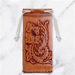 Floral Tooled Leather Jewelry Bag