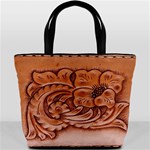 Floral Tooled Leather Bucket Bag