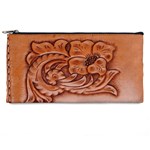 Floral Tooled Leather Pencil Case