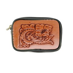 Floral Tooled Leather Coin Purse from ArtsNow.com Front
