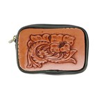 Floral Tooled Leather Coin Purse